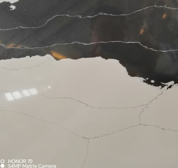 New Style Panda Calcatta Quartz Slab factory